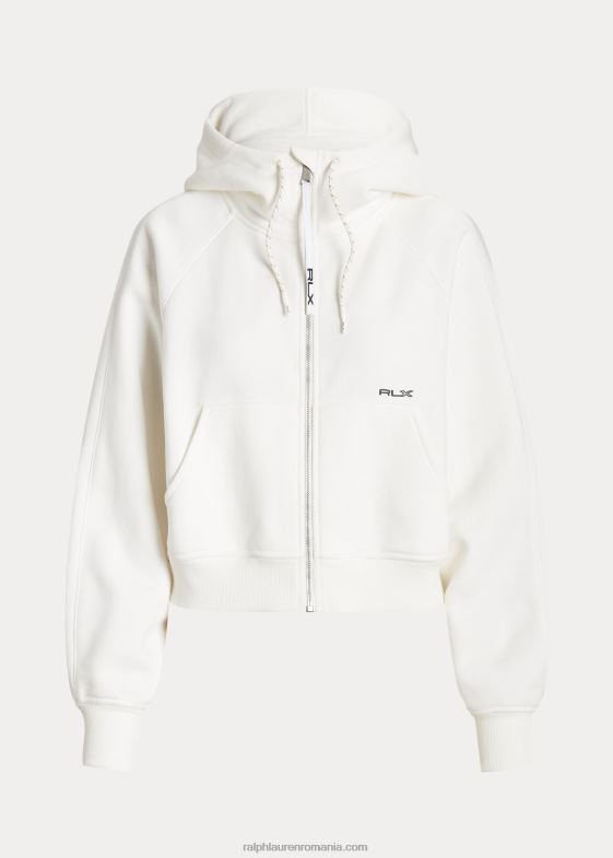 hârtie albă femei Ralph Lauren hanorac din lână, cu fermoar complet, cu mânecă dolman 046883123