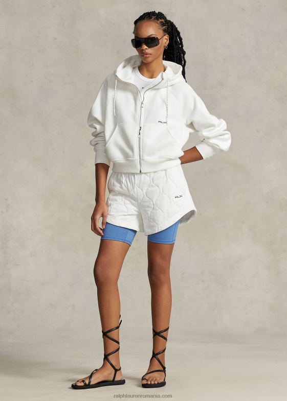 hârtie albă femei Ralph Lauren hanorac din lână, cu fermoar complet, cu mânecă dolman 046883123