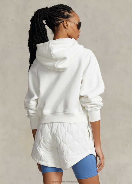 hârtie albă femei Ralph Lauren hanorac din lână, cu fermoar complet, cu mânecă dolman 046883123