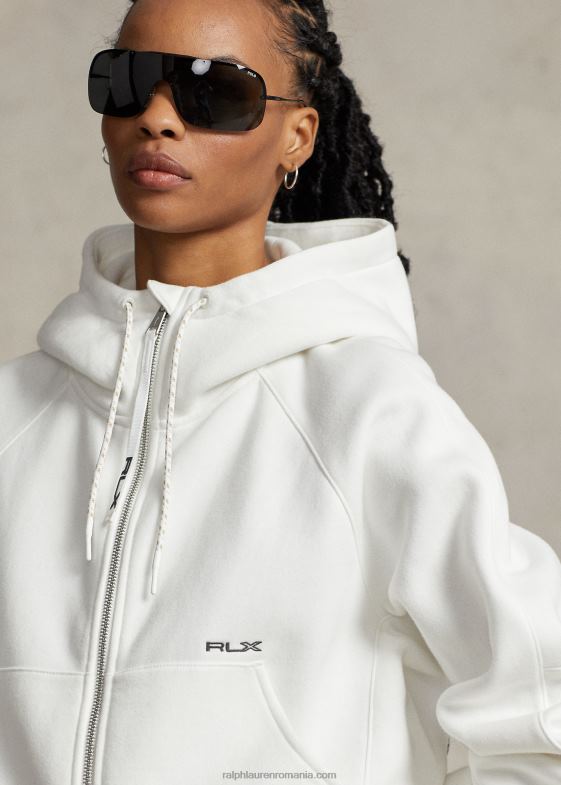 hârtie albă femei Ralph Lauren hanorac din lână, cu fermoar complet, cu mânecă dolman 046883123