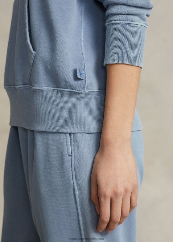 indigo femei Ralph Lauren hanorac din bumbac organic 046883188