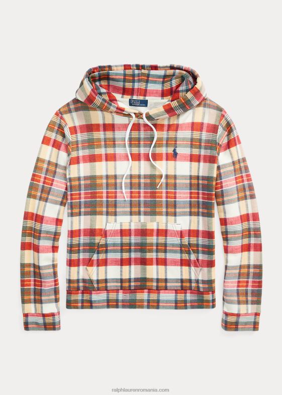 madras multi femei Ralph Lauren hanorac în carouri, cu potrivire restrânsă, French Terry 046883169