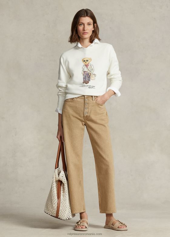 nevis femei Ralph Lauren hanorac polo urs fleece cu gât crew 046883192