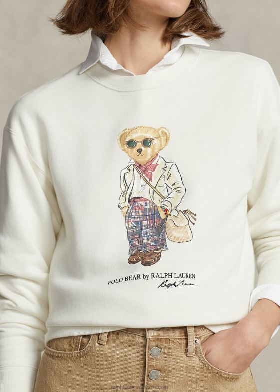 nevis femei Ralph Lauren hanorac polo urs fleece cu gât crew 046883192