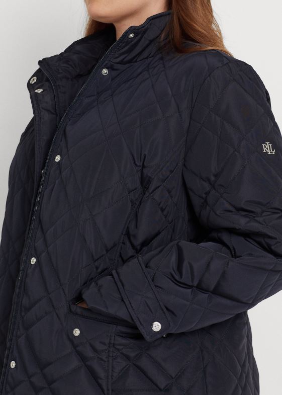 bleumarin inchis femei Ralph Lauren geacă matlasată cu gât 046884707