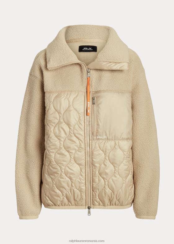 bronz de dună femei Ralph Lauren jachetă hibridă cu strat înalt și panouri ripstop 046883127