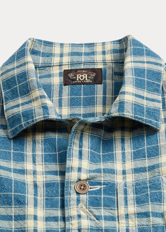 indigo/cremă femei Ralph Lauren jachetă în carouri din bumbac-in 046883638