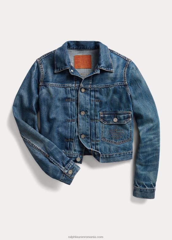 kenney spală femei Ralph Lauren jachetă denim decupată 046883680