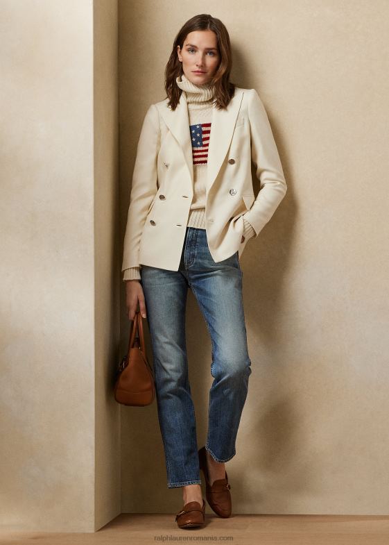 lux crema femei Ralph Lauren geacă camden din cașmir 046883456