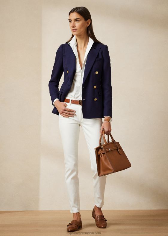 marina femei Ralph Lauren jachetă din crepon de lână Camden 046883460