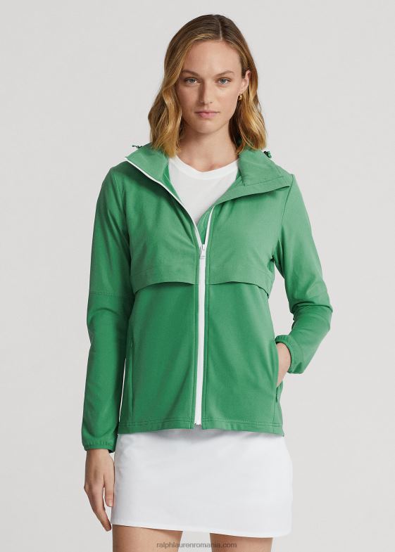 pluta verde femei Ralph Lauren jachetă hibridă cu glugă împachetabilă 046883741
