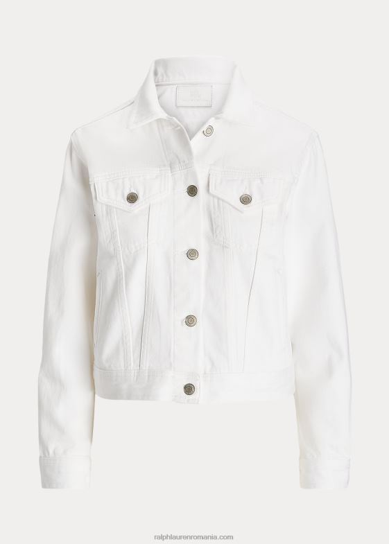 spălat alb femei Ralph Lauren geacă de camion de blugi 046884010