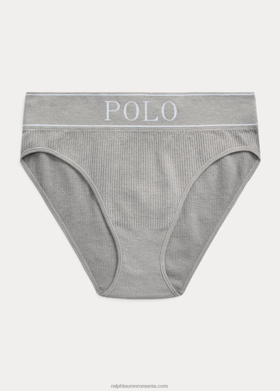 gri jaliu femei Ralph Lauren slip cu talie înaltă fără cusături cu logo 046883371