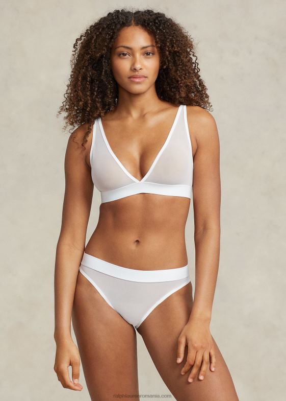 nor alb femei Ralph Lauren sutien cu plasă fără căptușeală 046883375