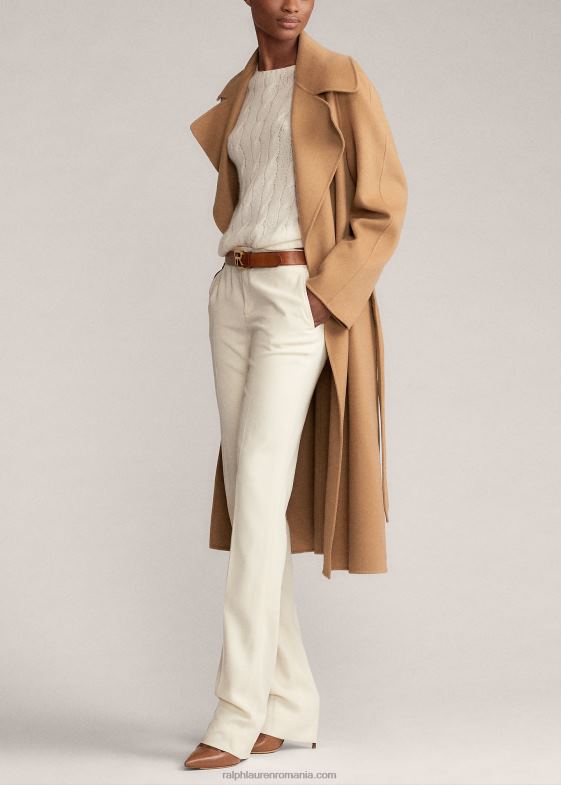 cămilă femei Ralph Lauren leonarda wrap coat 046883596