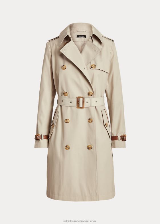 crema de pergament femei Ralph Lauren trenci cu curea 046884141