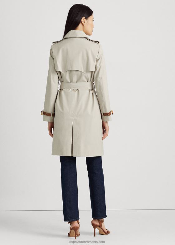 crema de pergament femei Ralph Lauren trenci cu curea 046884141