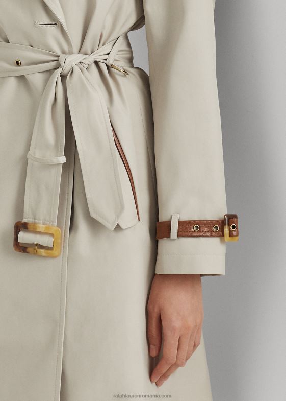 crema de pergament femei Ralph Lauren trenci cu curea 046884141