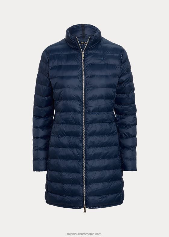 marina aviator femei Ralph Lauren palton matlasat din tafta 046883288