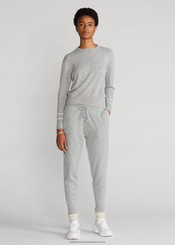 femei Ralph Lauren pantalon jogger din cașmir lavabil 046883760