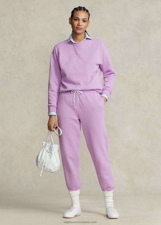 liliac moale femei Ralph Lauren pantalon atletic fleece 046889105