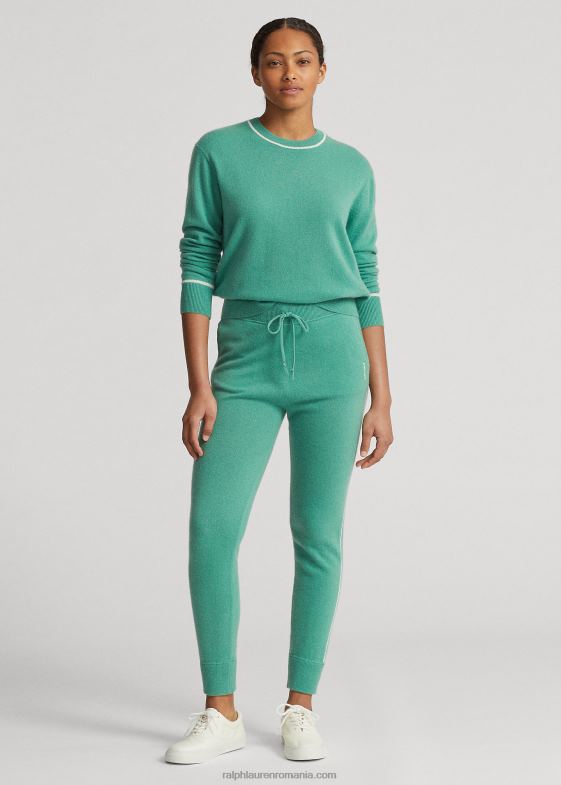 pluta verde femei Ralph Lauren pantalon de jogger din cașmir 046883743