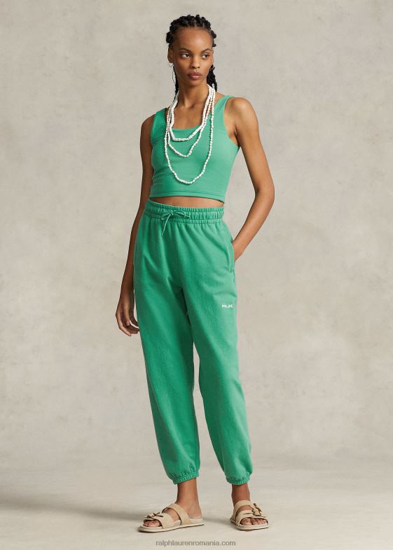 pluta verde femei Ralph Lauren pantalon de trening fleece 046883053