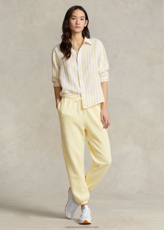 t pasăre galbenă femei Ralph Lauren pantalon atletic fleece 046889106