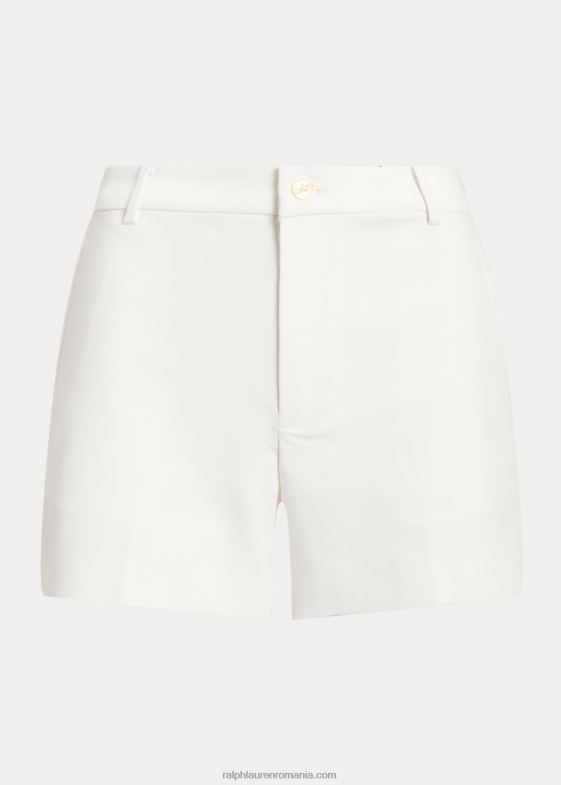 alb femei Ralph Lauren scurtă plisată din bumbac elastic 046883893