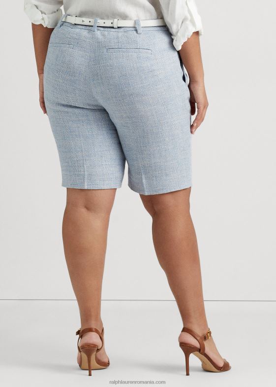 albastru/crem multi femei Ralph Lauren scurt din amestec de in 046884600