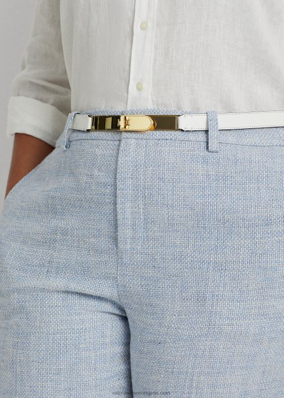 albastru/crem multi femei Ralph Lauren scurt din amestec de in 046884600