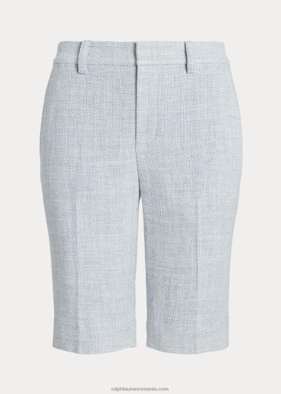 albastru deschis/crem multi femei Ralph Lauren scurt din amestec de in 046883987