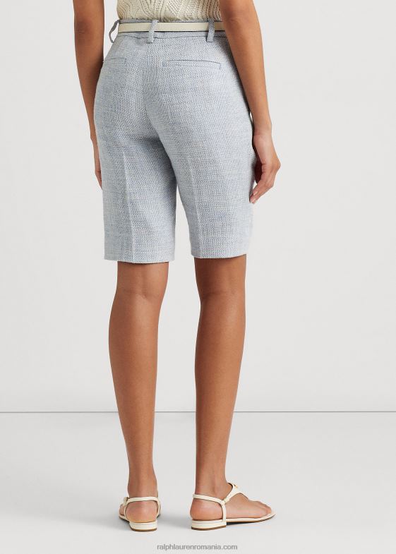 albastru deschis/crem multi femei Ralph Lauren scurt din amestec de in 046883987