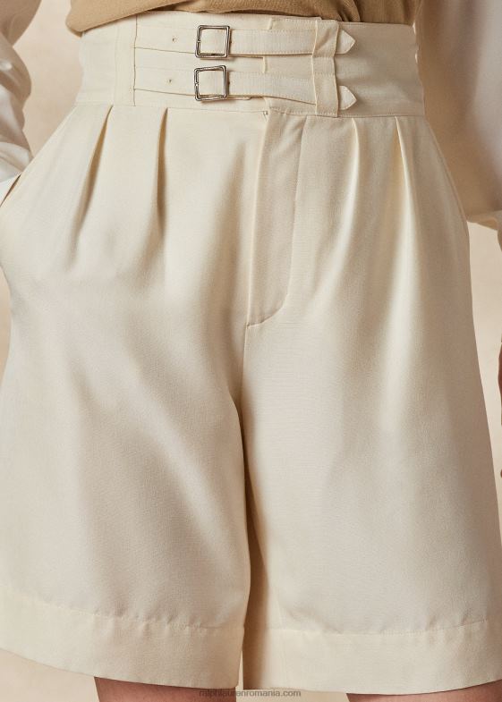 aproape alb femei Ralph Lauren francine matase shantung scurt 046883531