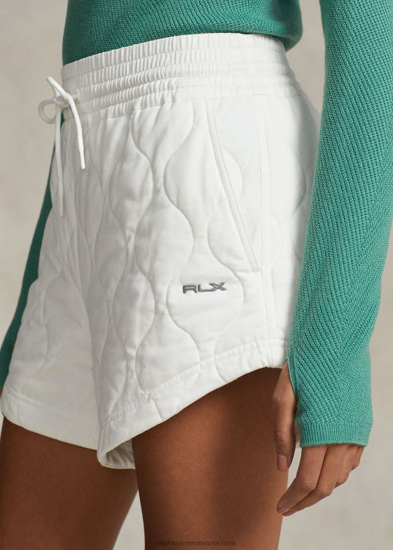 hârtie albă femei Ralph Lauren scurtă din bumbac matlasat cu șnur 046883064