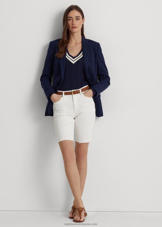 spălat alb femei Ralph Lauren scurt din denim tăiat 046884000
