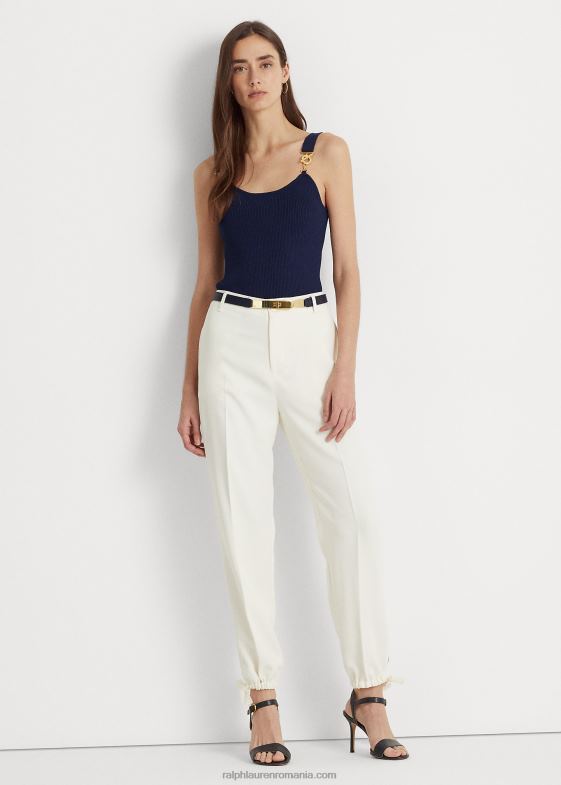 crema naturala femei Ralph Lauren pantalon în formă de cady stretch 046884849