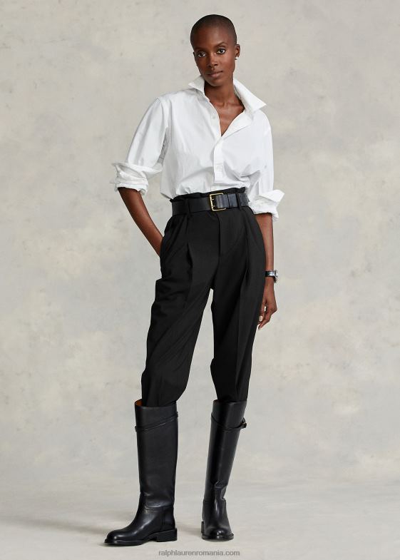 femei Ralph Lauren pantalon drept cu centură 046884758