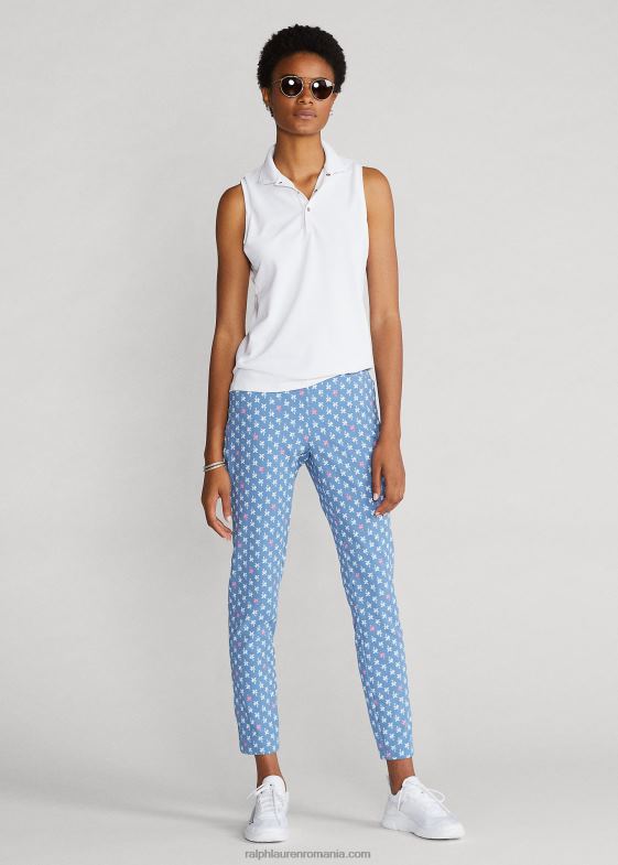 femei Ralph Lauren pantalon stretch cu motiv palmier 046889496