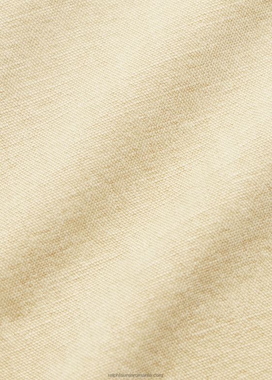 kaki femei Ralph Lauren pantaloni tăiați din pânză de bumbac 046883645