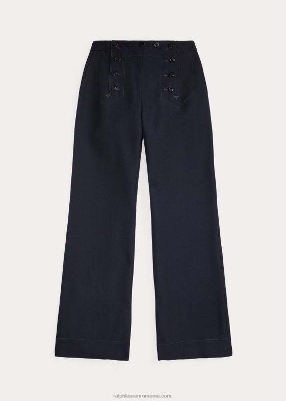 marina femei Ralph Lauren pantalon serge de lână 046883659