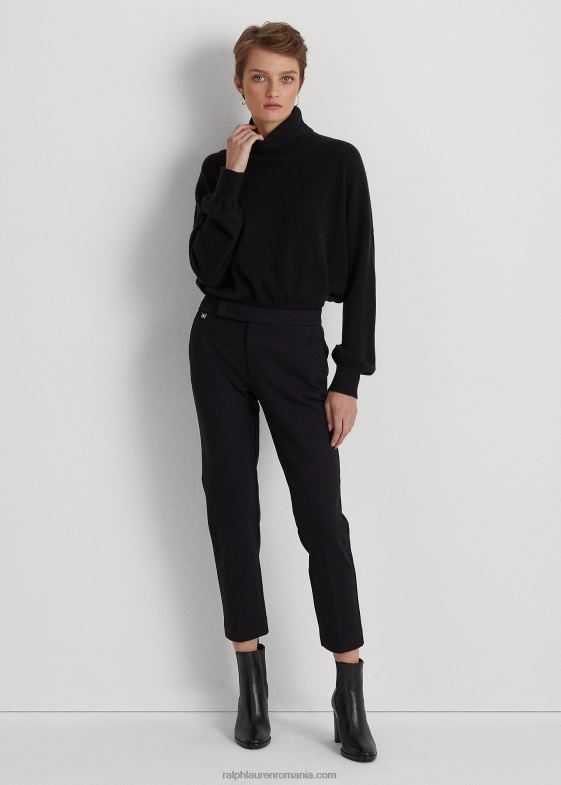 negru femei Ralph Lauren pantalon drept ponte 046889460