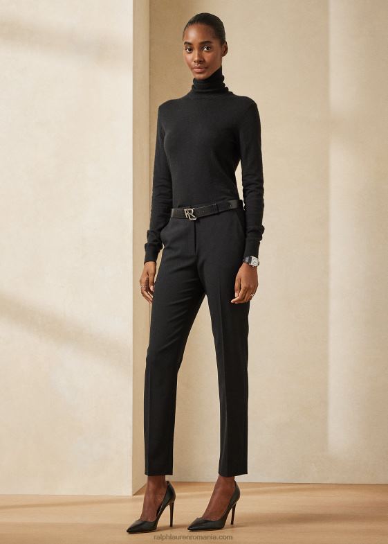 negru femei Ralph Lauren pantalon simone din lana virgina 046883587