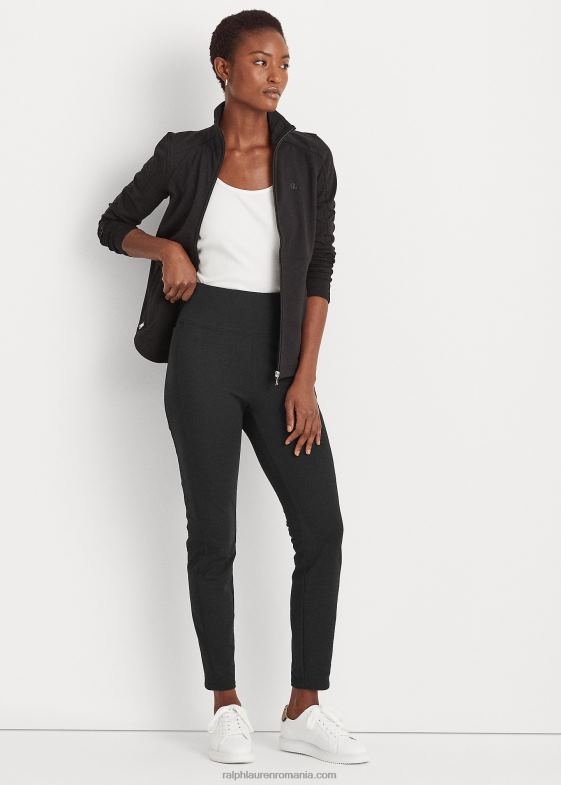 negru femei Ralph Lauren pantalon skinny din bumbac elastic 046883822