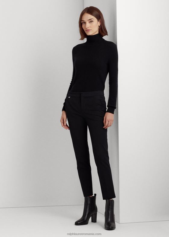 negru femei Ralph Lauren pantalon skinny din bumbac elastic 046884167