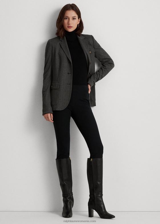 negru femei Ralph Lauren pantalon skinny din twill stretch 046883805