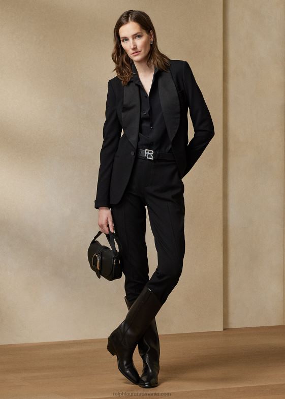 negru femei Ralph Lauren seth pantalon de lână 046883464