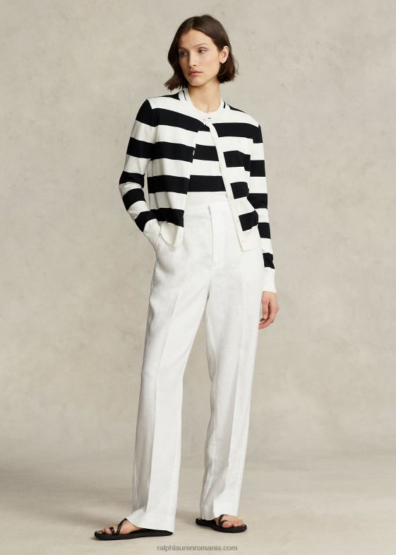 nevis femei Ralph Lauren pantalon plat din in 046882925