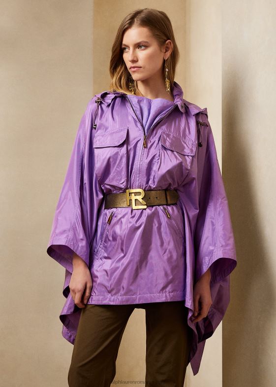 liliac femei Ralph Lauren poncho beckman din tafta de mătase 046889294