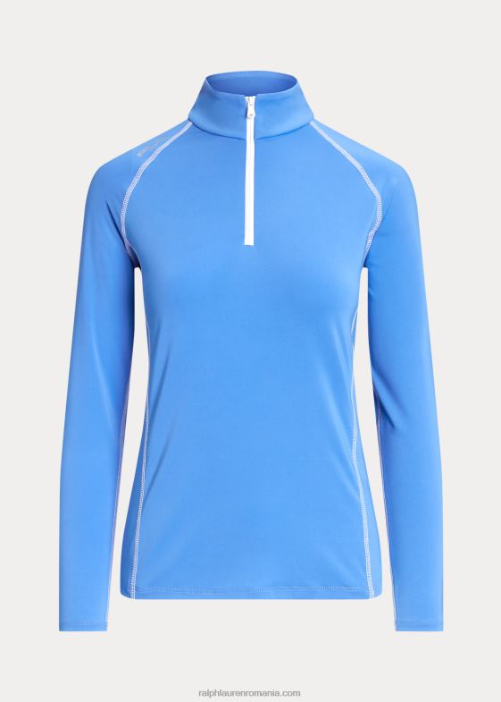 albastru florida/albastru regal femei Ralph Lauren pulover din jerseu cu fermoar sfert 046883701